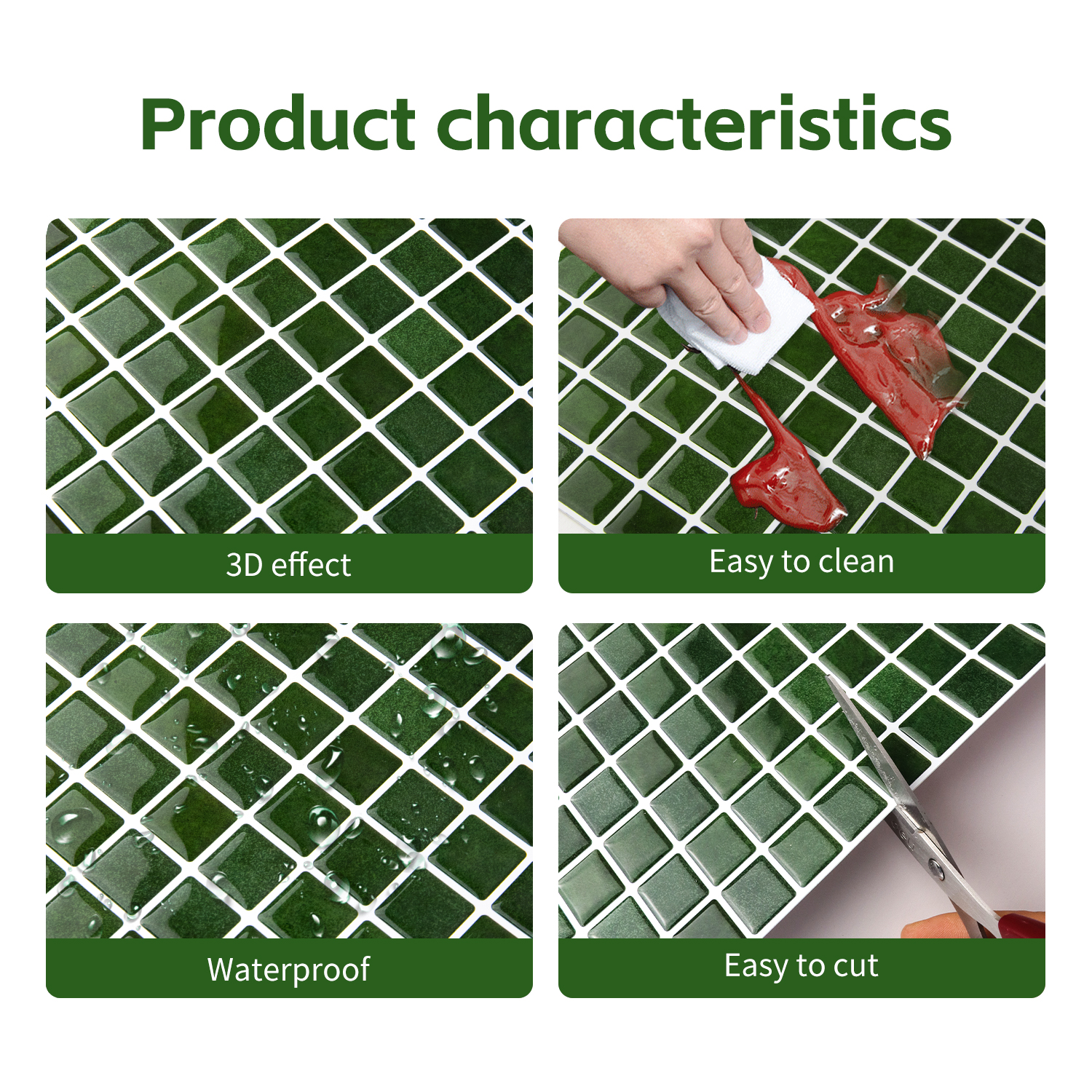 20pcs 3D Mosaic Style Wall Sti - Ceramic Tile Blank review and price