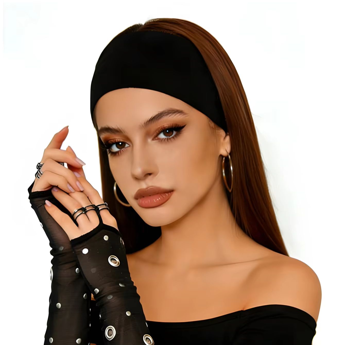 1pc black and white triangle h - Bandana Blank White review and price