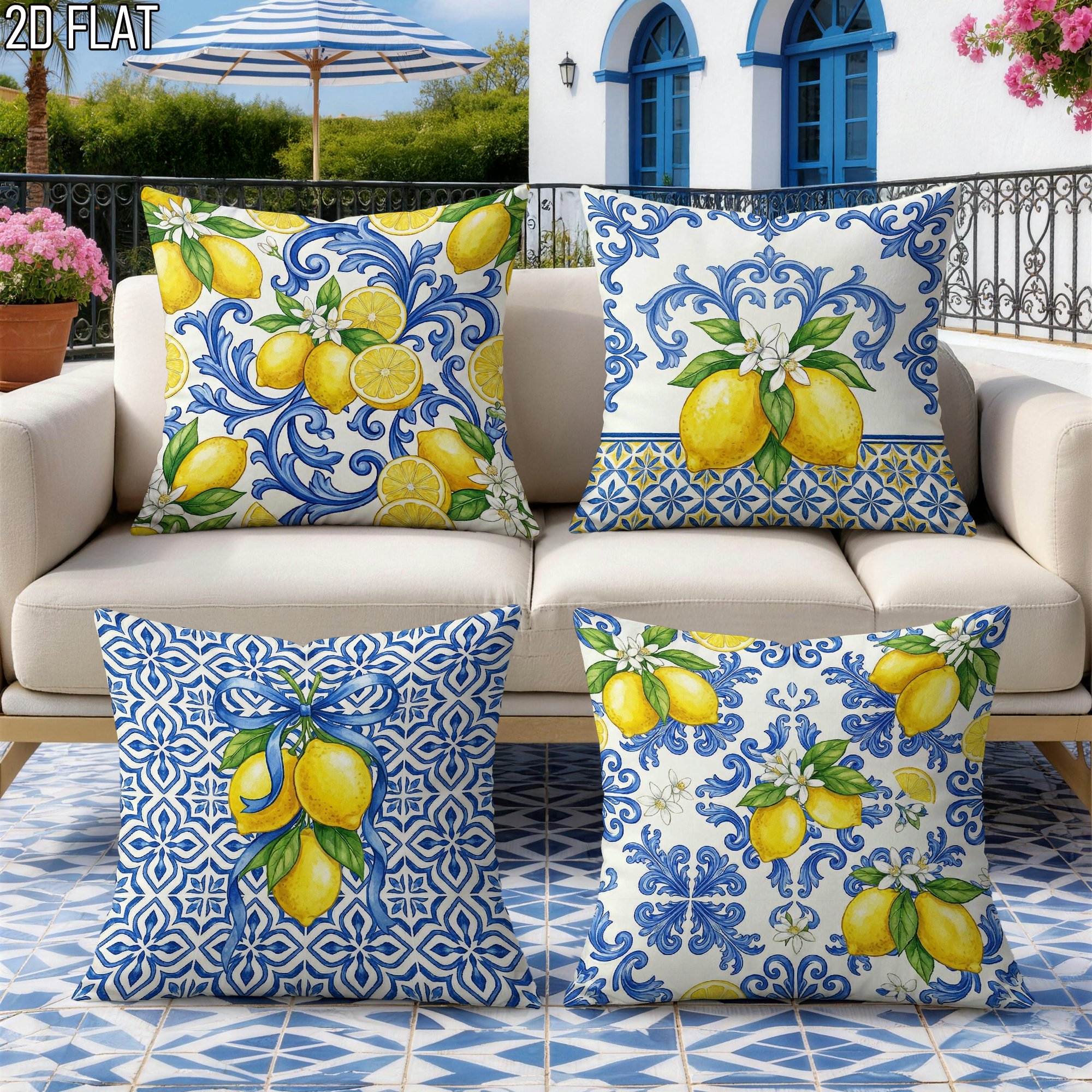 4Pcs Italian Summer Style Thro - Ceramic Tile Blank review and price