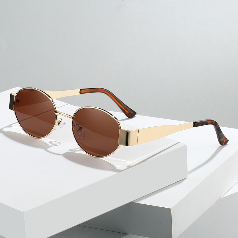 New Oval Sunglasses for Women  - Metal Photo Panel review and price