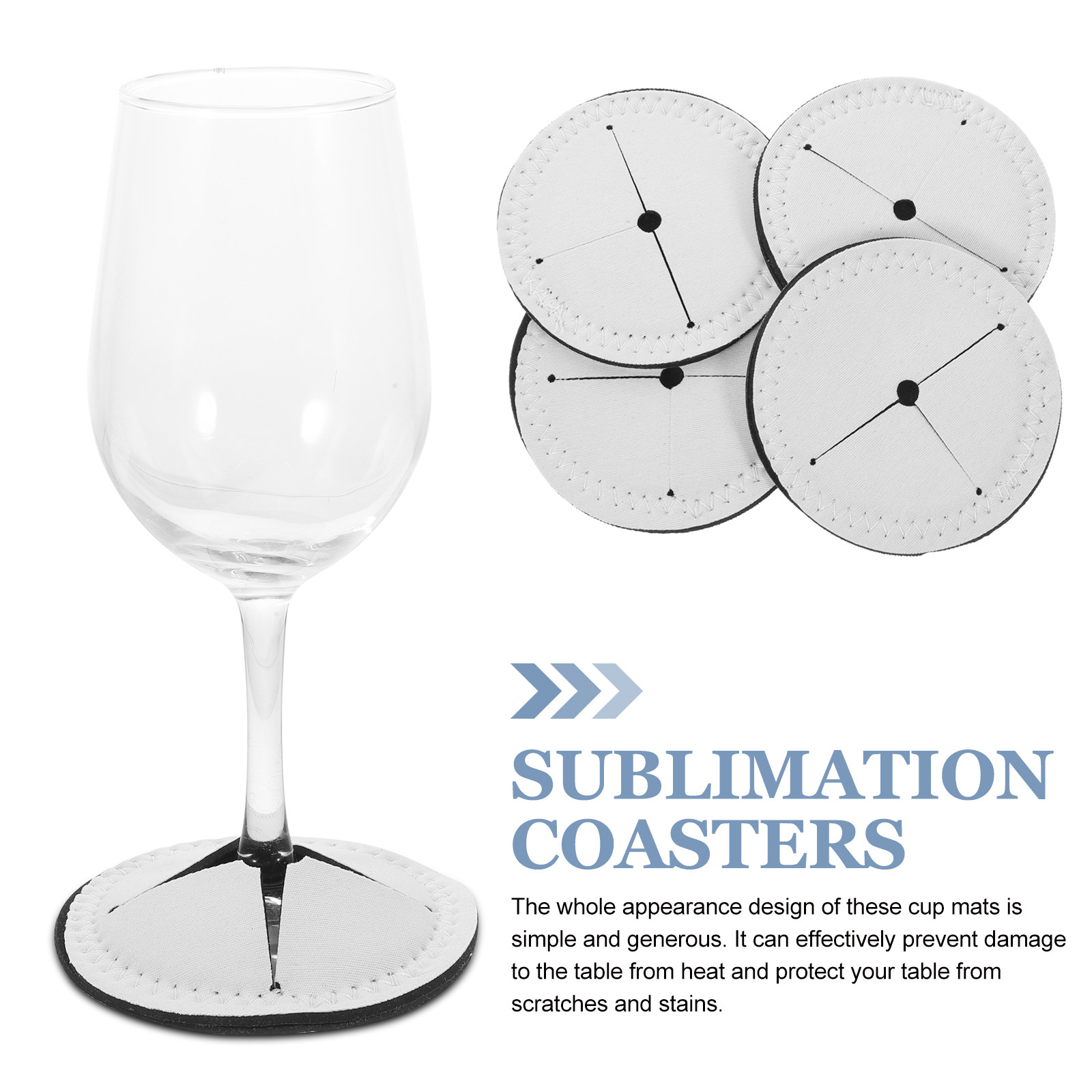 4Pcs DIY Red Wine Cup Coasters - Coaster Sublimation Blank review and price
