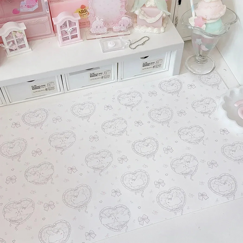 Kawaii Pink Rabbit PU Leather  - Mouse Pad Blank Sublimation review and price