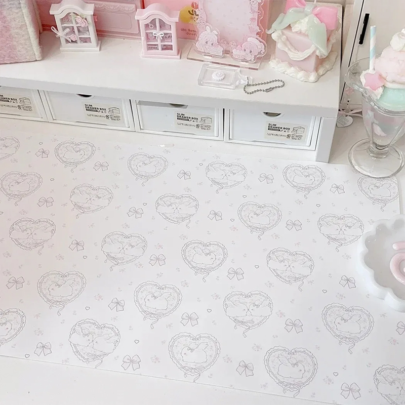 Kawaii Pink Rabbit PU Leather  - Mouse Pad Blank Sublimation review and price