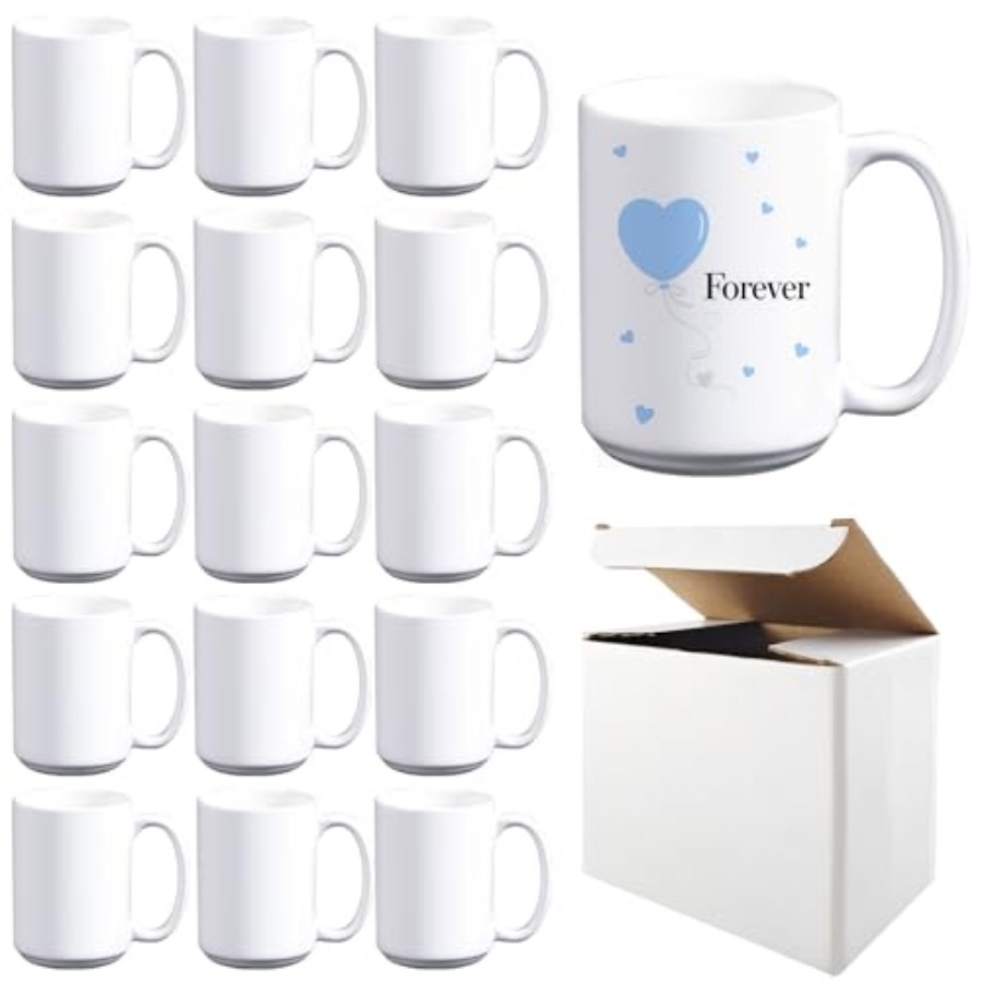 15 PACK 15 oz sublimation mugs - Sublimation Mug White review and price