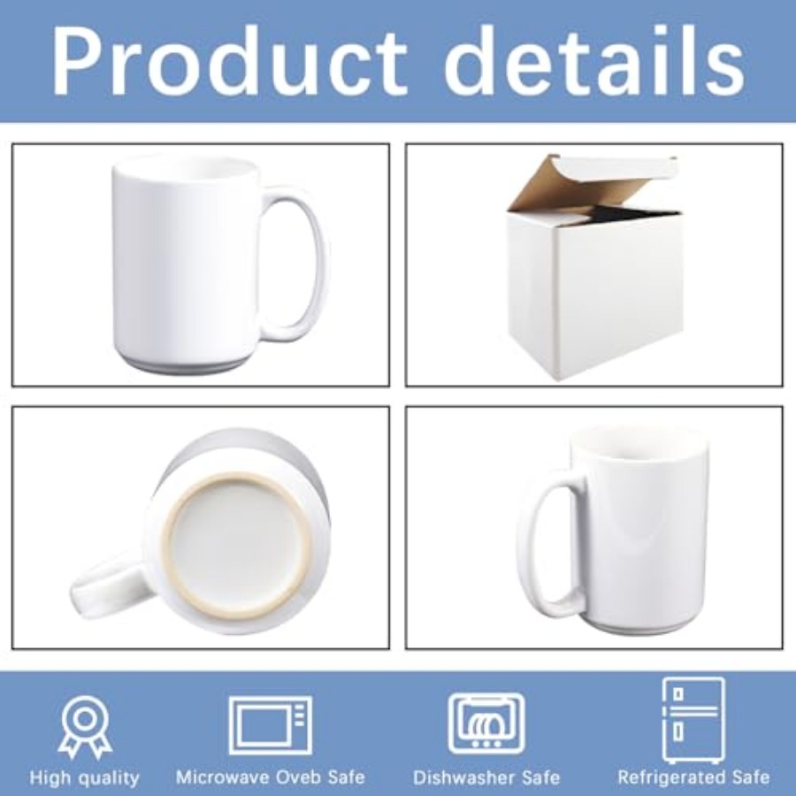15 PACK 15 oz sublimation mugs - Sublimation Mug White review and price