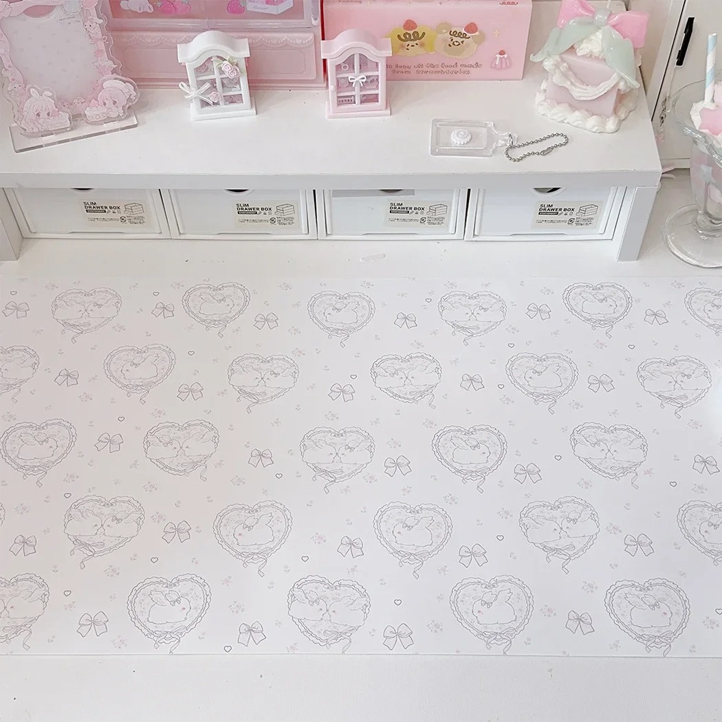 Kawaii Pink Rabbit Leather Des - Mouse Pad Blank Sublimation review and price
