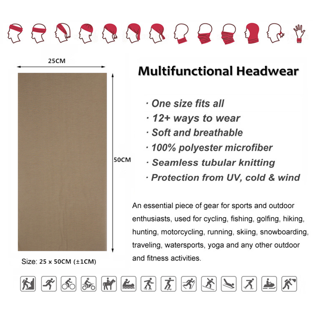 Sun Protective Tube Scarf 9.8' - Bandana Blank White review and price
